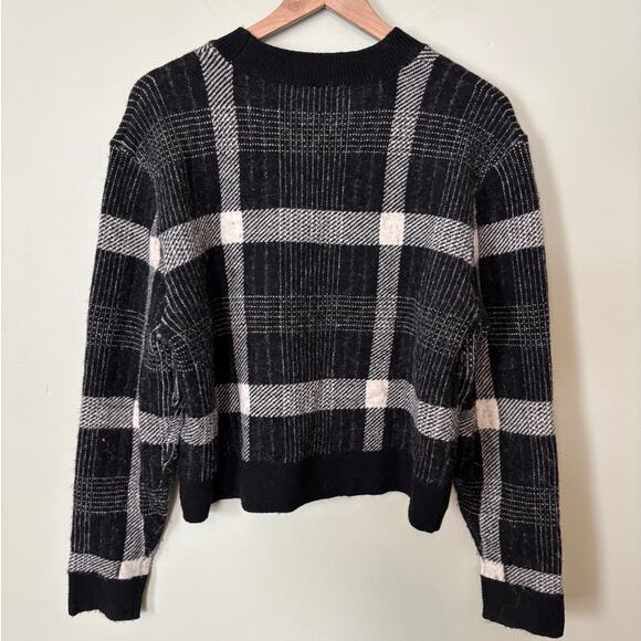 Veronica Beard Deana Embellished Plaid Sweater Alpaca Wool - Picture 2 of 7